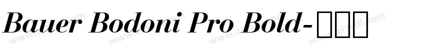 Bauer Bodoni Pro Bold字体转换